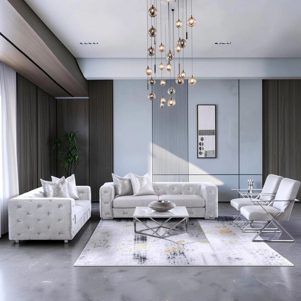 Layla 4 Piece Lounge Suite - Silver