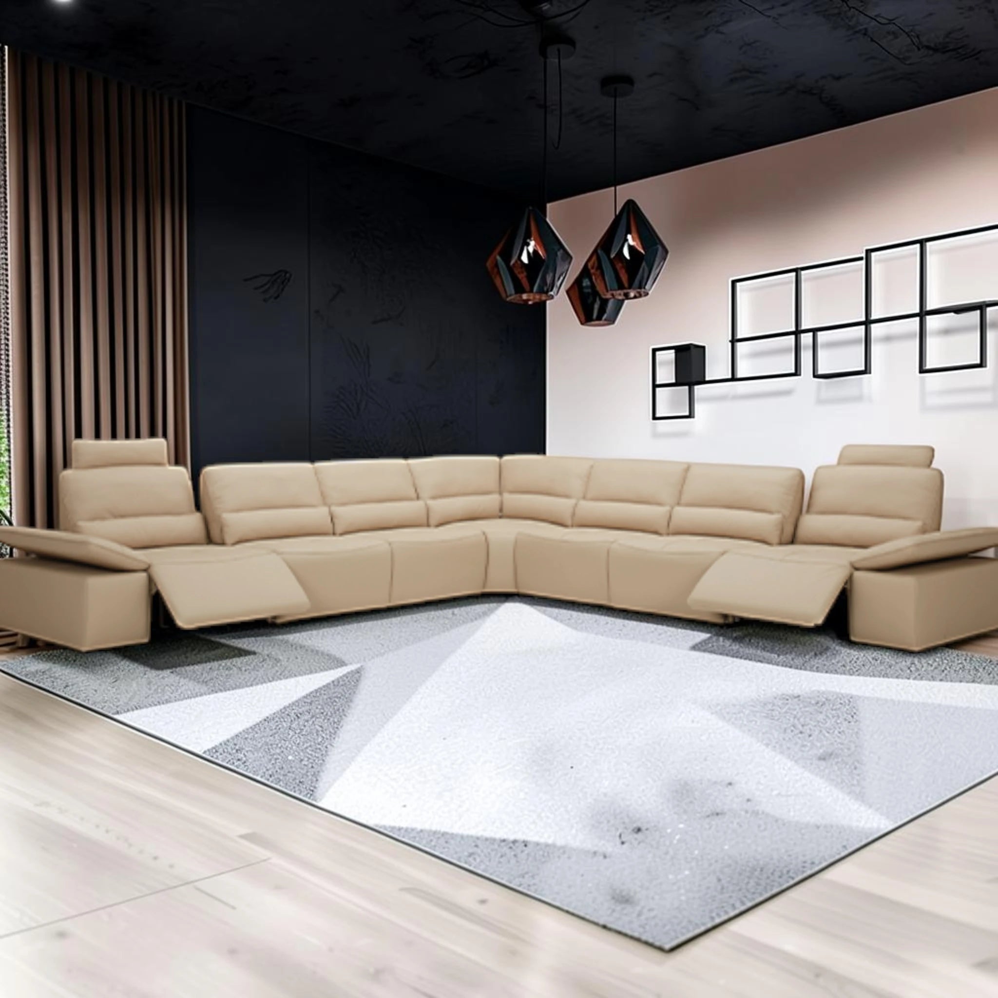 Savona Power Recliner 9 Piece Lounge Suite - Beige – product view 1