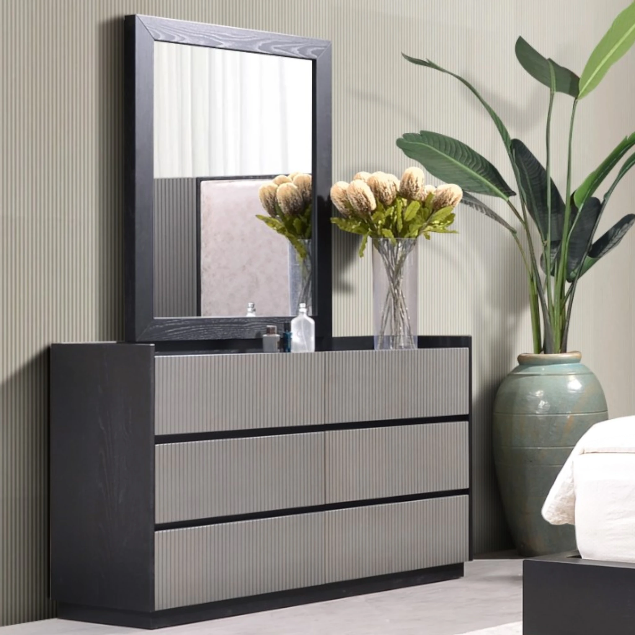 Sen Dressing Table And Mirror - Mineral
