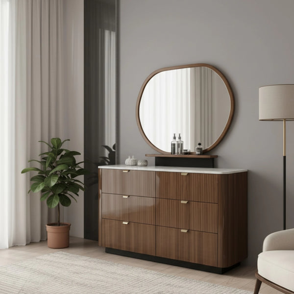 Tosca Dressing Table And Mirror - Joya Oak