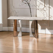 Umberto Console Table - Rose Gold