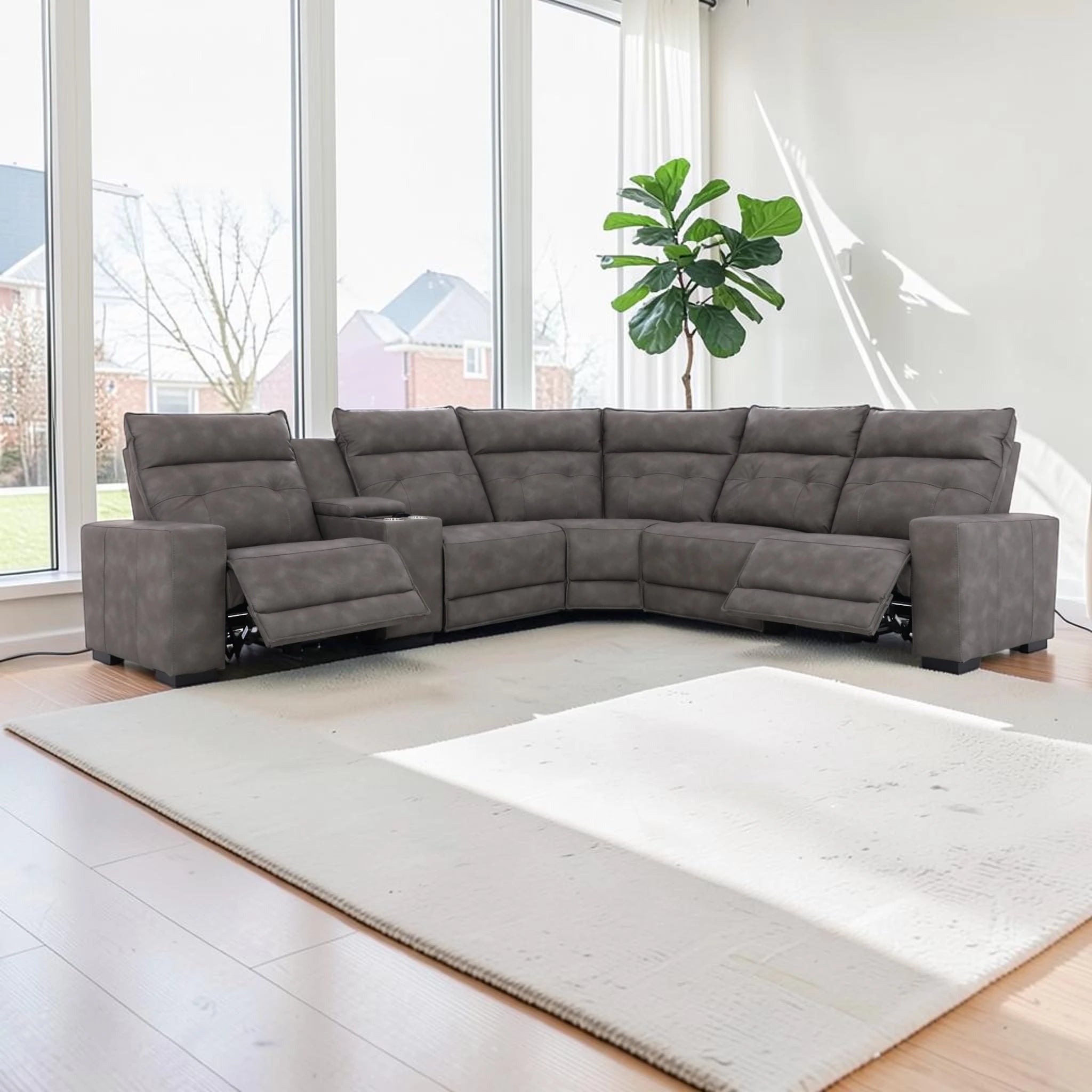 Ontario 3 X Power Recliner 6 Piece Lounge Suite – product view 4