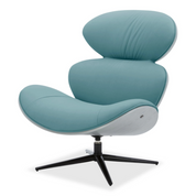 Loretto Swivel Chair in Blue genuine leather