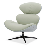 Loretto Swivel Chair in Sage genuine leather