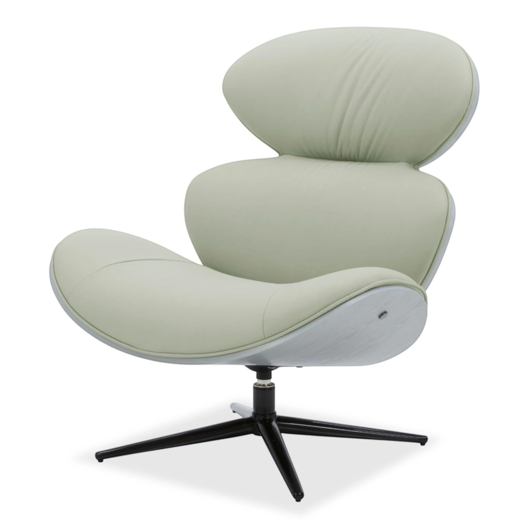 Loretto Swivel Chair in Sage genuine leather