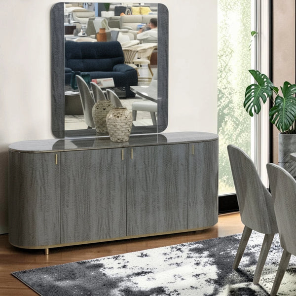 Silvio Sideboard & Mirror - Maple Grey