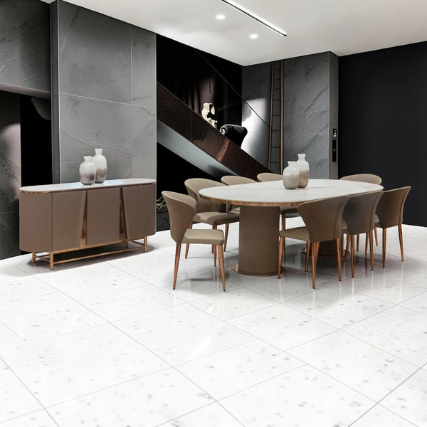 Ariano Dining Room Table - Rose Gold